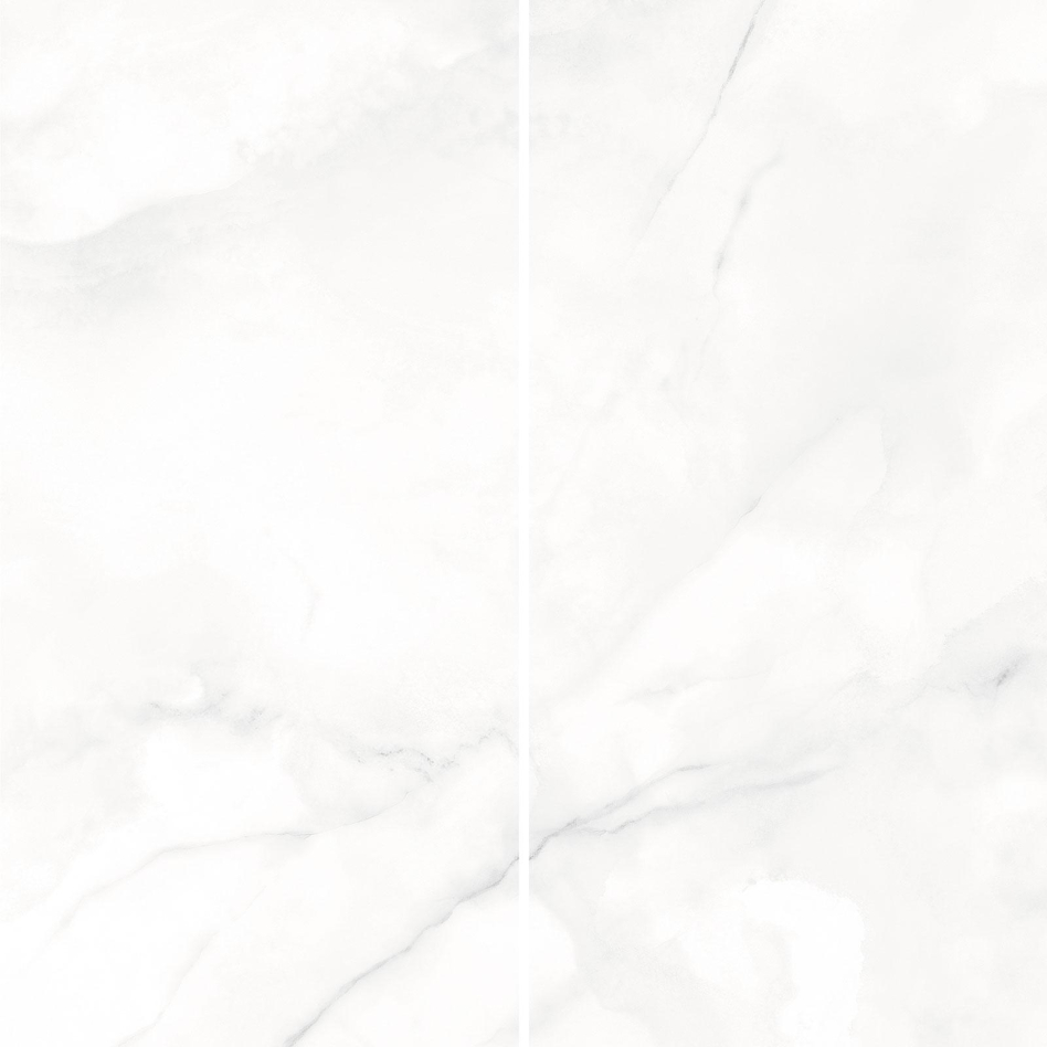Panneau mural douche aluminium composite Winwall Marmor Lasa, Jeu de 2, 2500x1000 mm,links/rechts