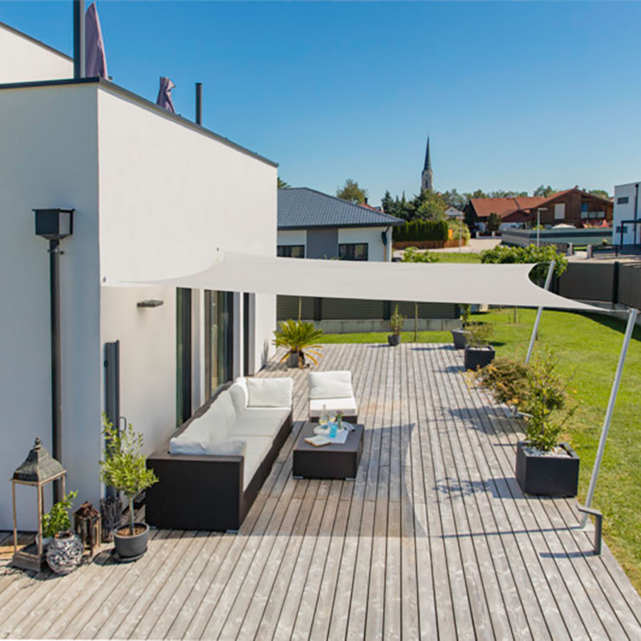 Windhager Sonnensegel CANNES creme Sonnenschutz, 4x5 m, Rechteck