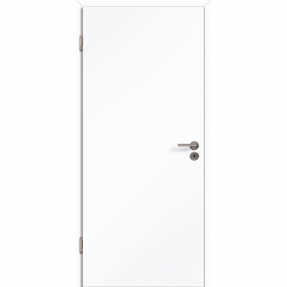 Kilsgaard Zimmertür Weiß lackiert Lamikor Typ 43/00 Rundkante, DIN Links, 610x1985 mm Image