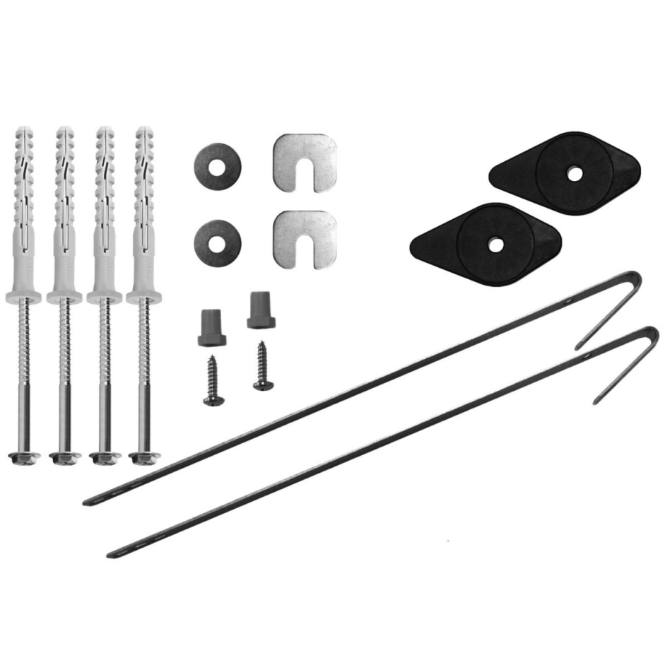 Fixation pour cour anglaise sur isolation MEA, 120 mm