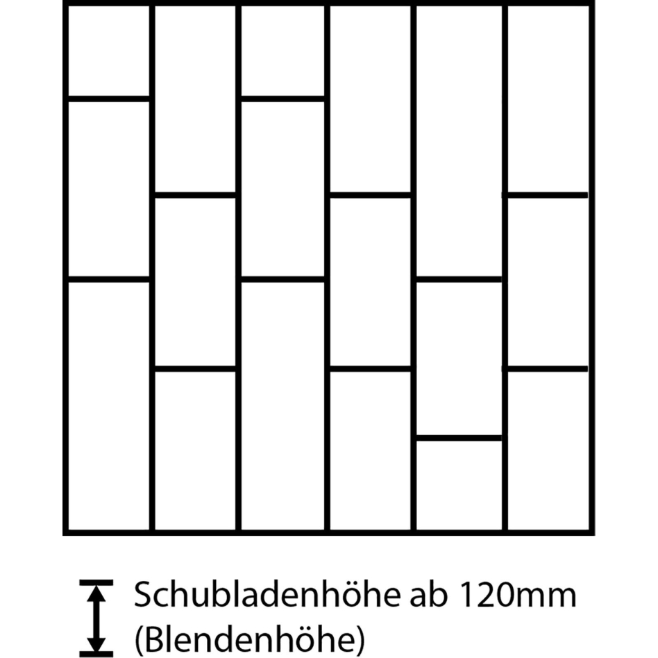 Wellker Schubladeneinteilung Schubladenschrank S7, 18 Fächer, 120 mm