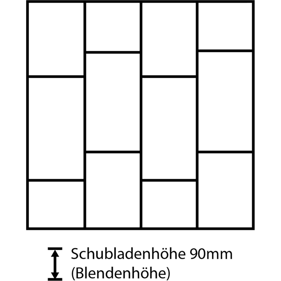 Wellker Schubladeneinteilung Schubladenschrank S7, 12 Fächer, 90 mm
