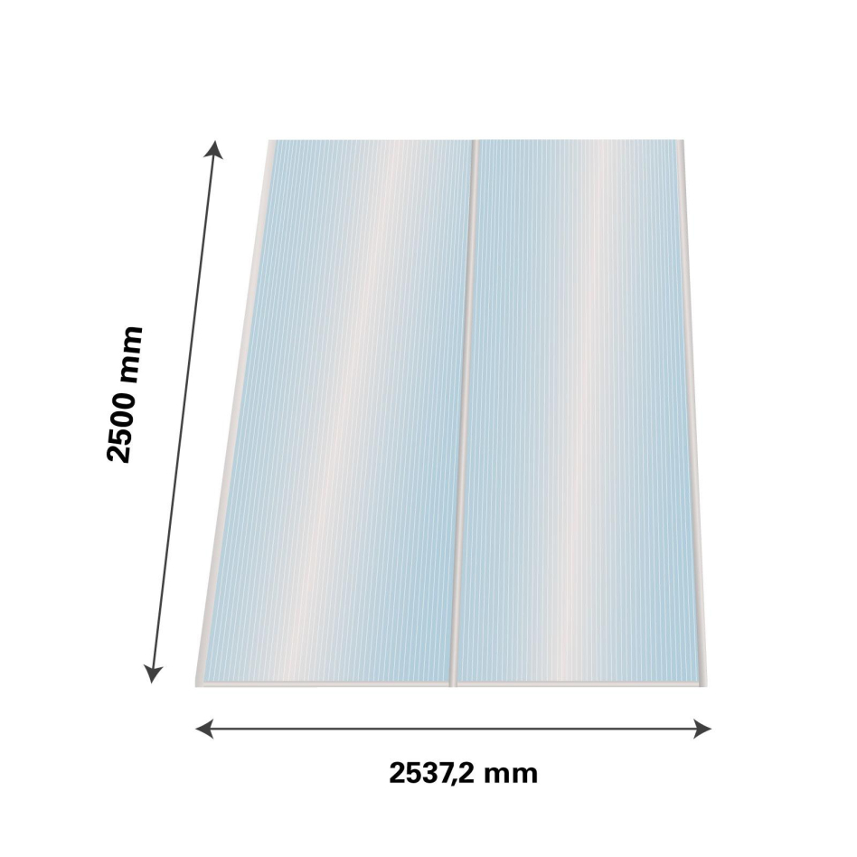 Lexan Thermoclear Plus Stegplatten Sets Polycarbonatplatte klar 16 mm, 2,5 m, 1200 mm breite Stegplatten,2,54 m