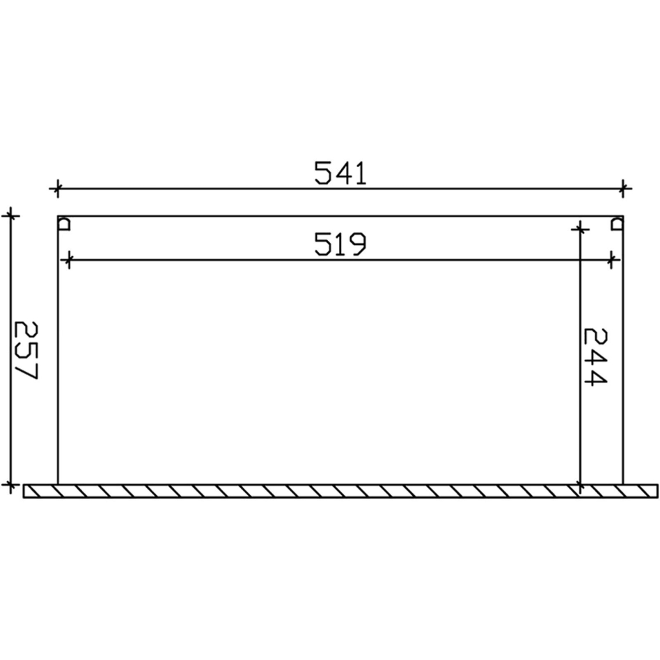 Skanholz Terrassendach "Genua" 541 cm Breite, verschiedene Tiefe