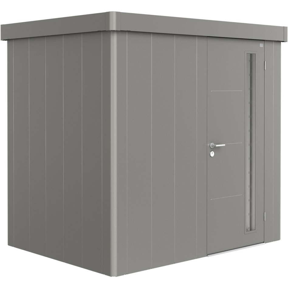 Biohort Gerätehaus Neo quarzgrau-metallic Geräteschuppen, Standardtür, 1B (236x180 cm)