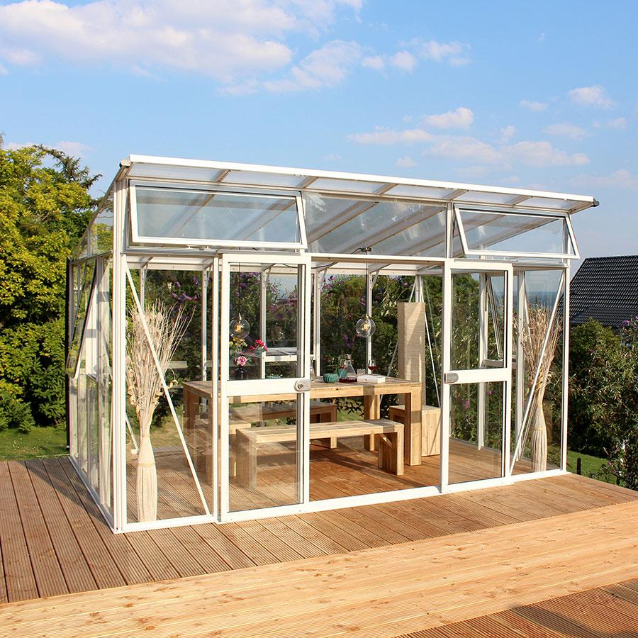 Vitavia Gewächshaus Aura Tomatenhaus Kombiverglasung Weiss, 295x393x242 cm (LxBxH) Image