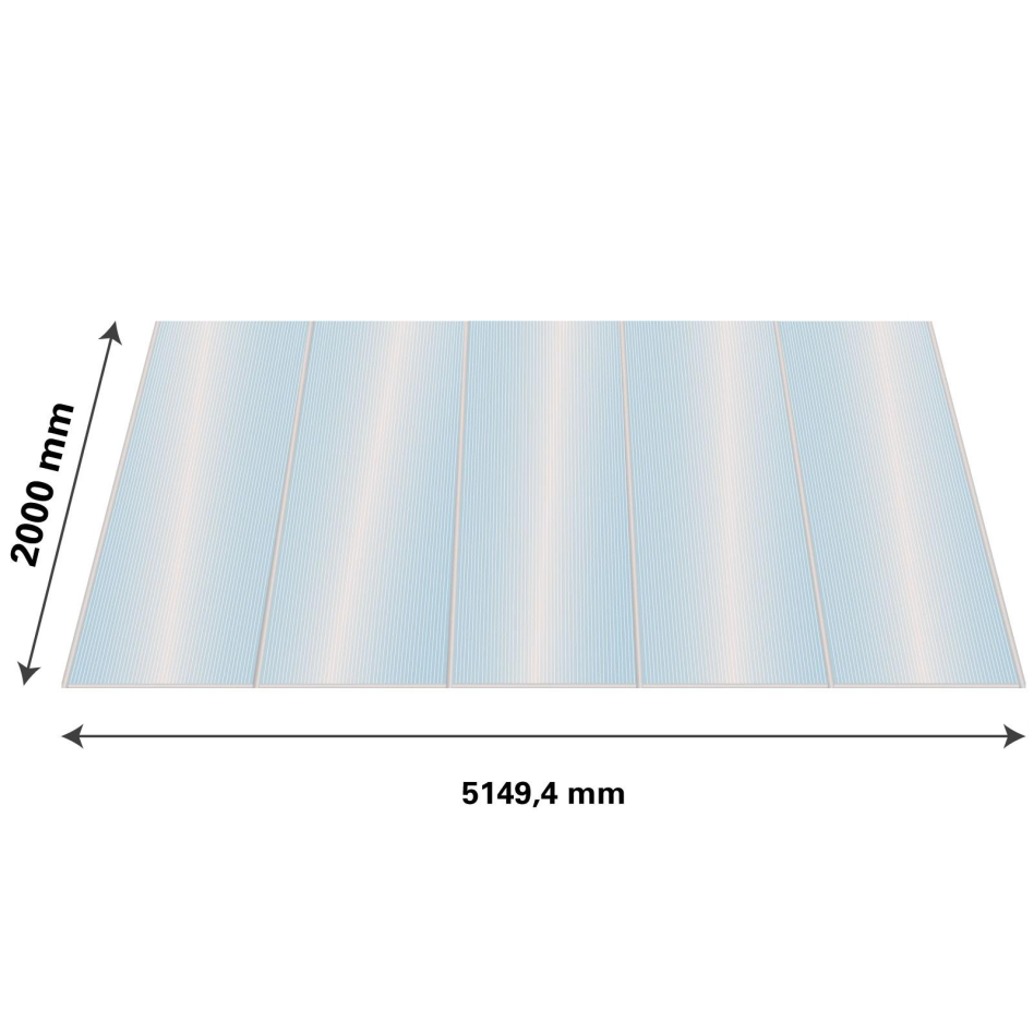 Lexan Thermoclear Plus Stegplatten Sets Polycarbonatplatte klar 16 mm, 2 m, 5,15 m,980 mm breite Stegplatten