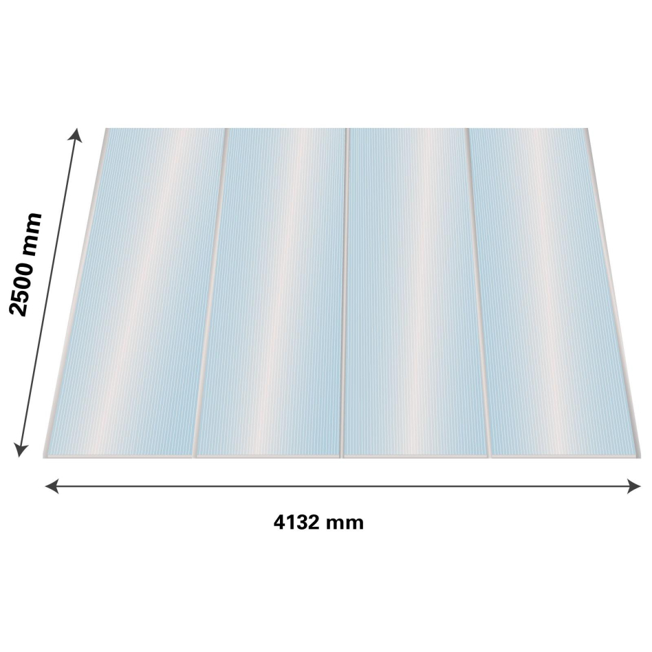 Lexan Thermoclear Plus Stegplatten Sets Polycarbonatplatte klar 16 mm, 2,5 m, 4,13 m,980 mm breite Stegplatten