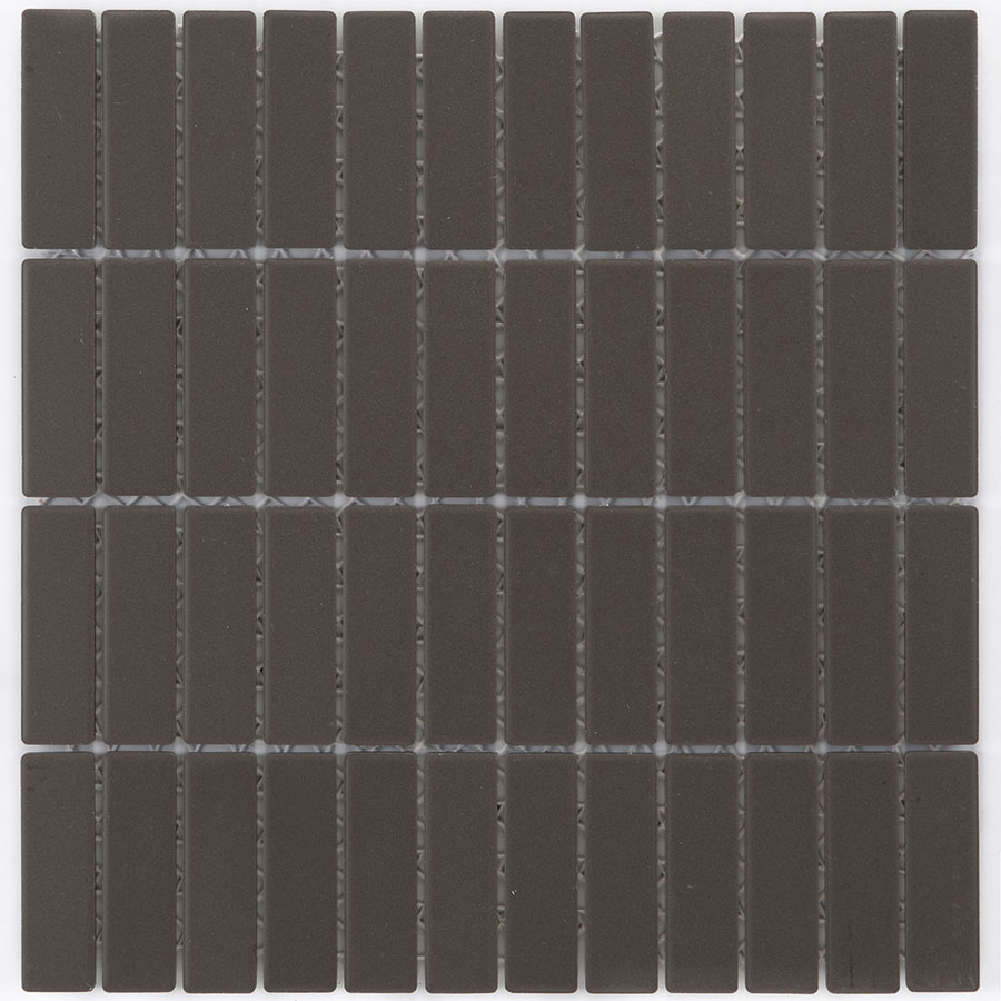 Wellker Keramikmosaik Feinsteinzeug Dark Grey matt Mosaikfliesen 5 mm, 28,6x29,6 cm