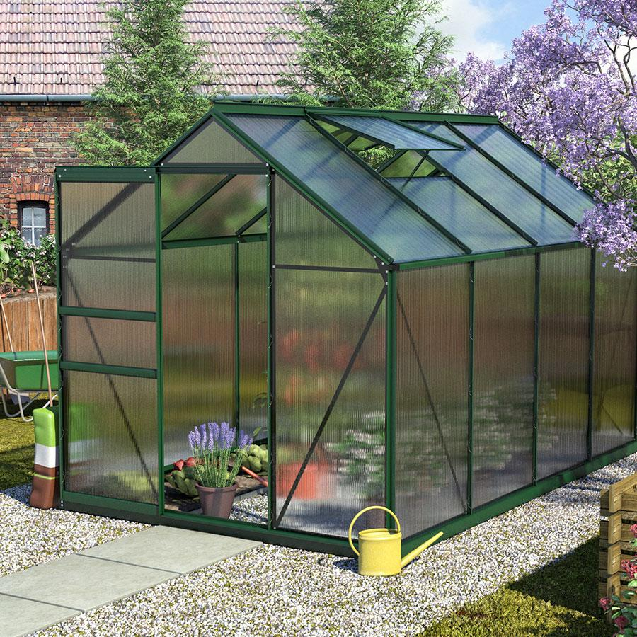 Vitavia Gewächshaus Calypso Tomatenhaus Smaragd, 6 mm, 306x195x197 cm (LxBxH)