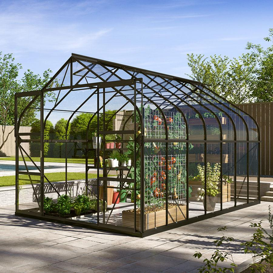 Vitavia Gewächshaus Dione Tomatenhaus Schwarz, 445x264x255 cm (LxBxH)