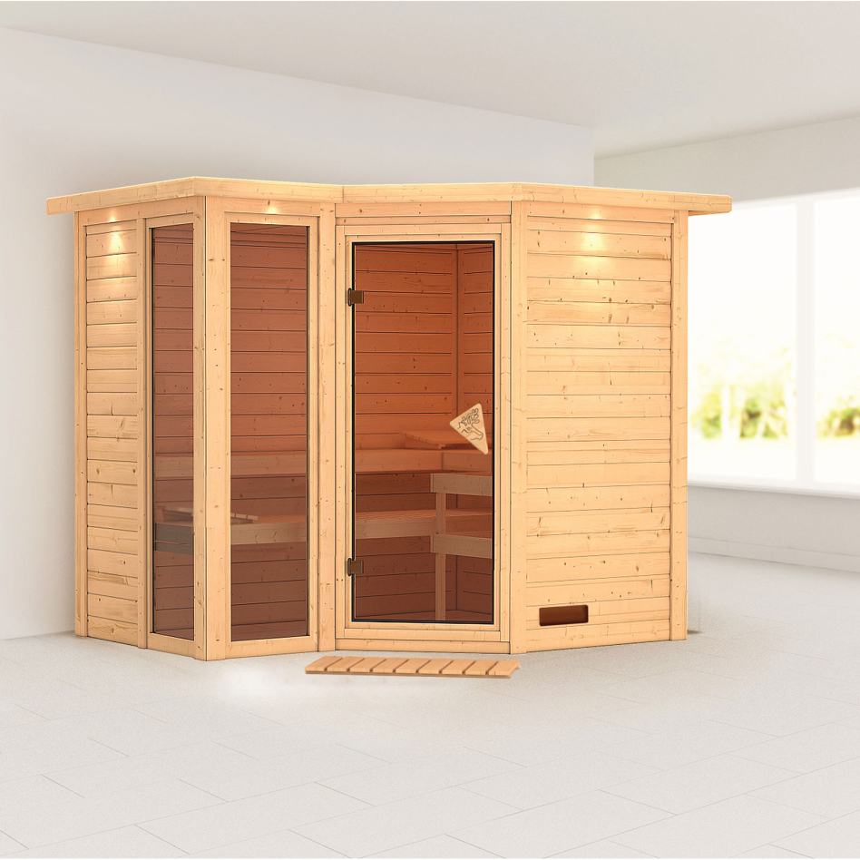 Karibu Sauna Amara, sans poêle, avec costière de toiture
