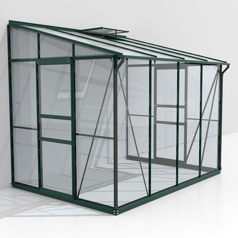Vitavia Anlehngewächshaus Osiris Tomatenhaus Kombiverglasung Smaragd, 201x262x221 cm (LxBxH)