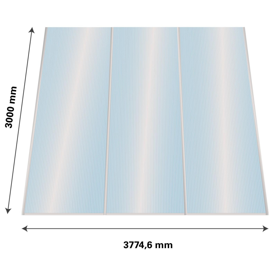 Lexan Thermoclear Plus Stegplatten Sets Polycarbonatplatte klar 16 mm, 3 m, 1200 mm breite Stegplatten,3,77 m