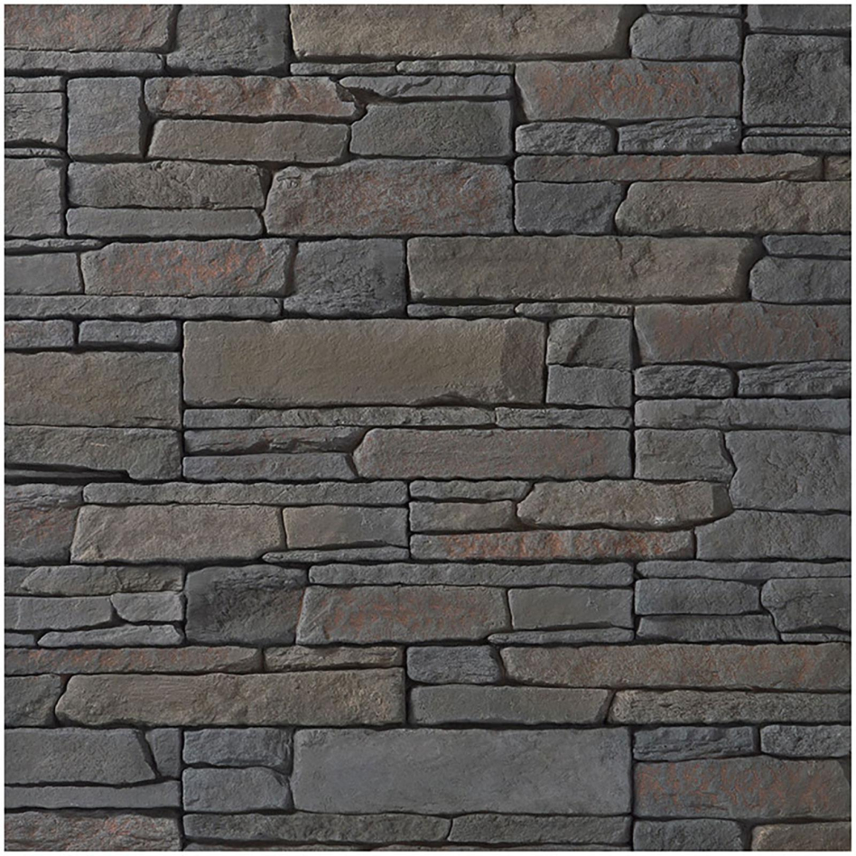 Plaque de parement Orsol Rocky Mountain, aspect pierre naturelle, Anthracite, 1 pack