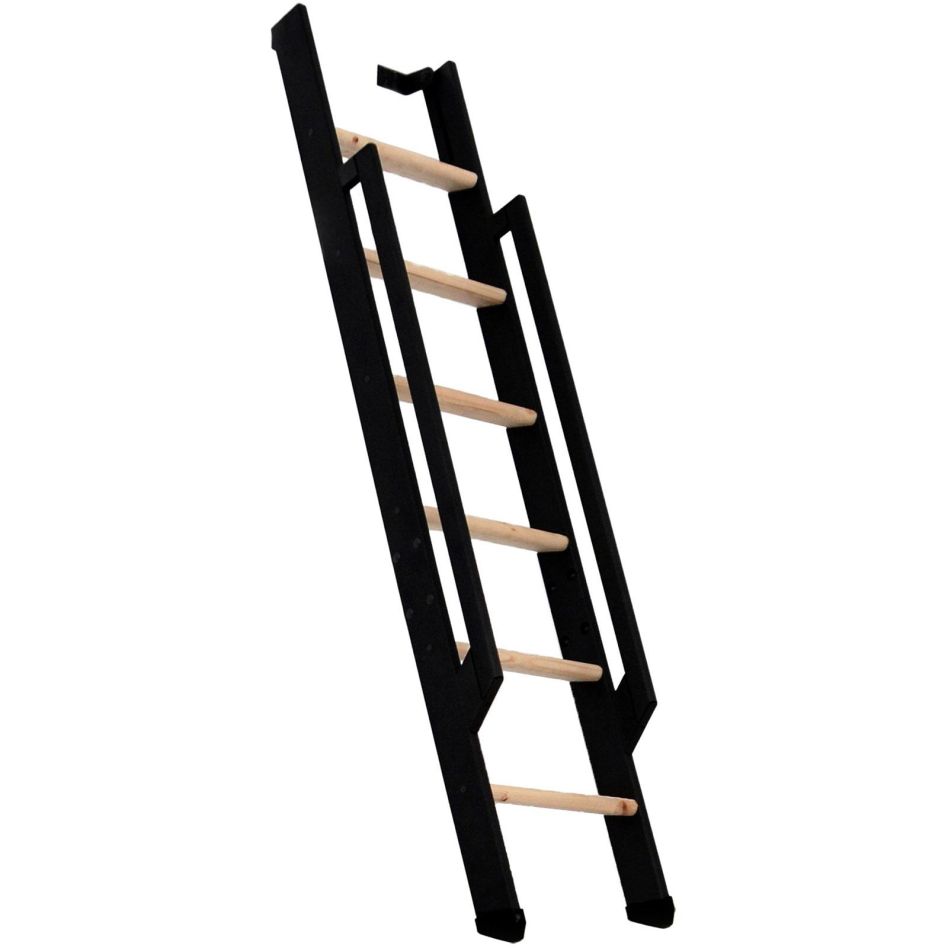 Minka Wangentreppe Strong schwarz Raumspartreppe, 6 Stufen, Buche