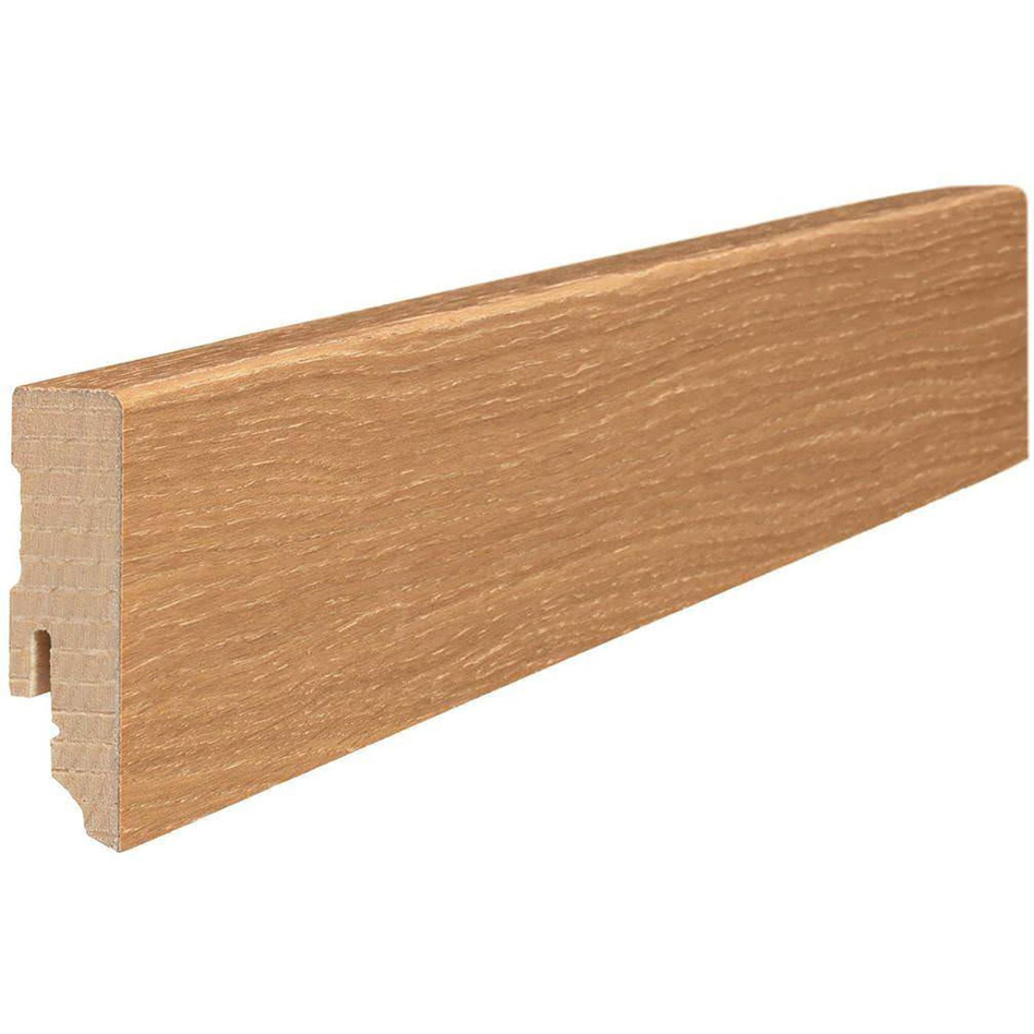 HARO Stecksockelleiste Cube Eiche Massivholzkern furniert Fußleisten, versiegelt, 2200x16x58 mm