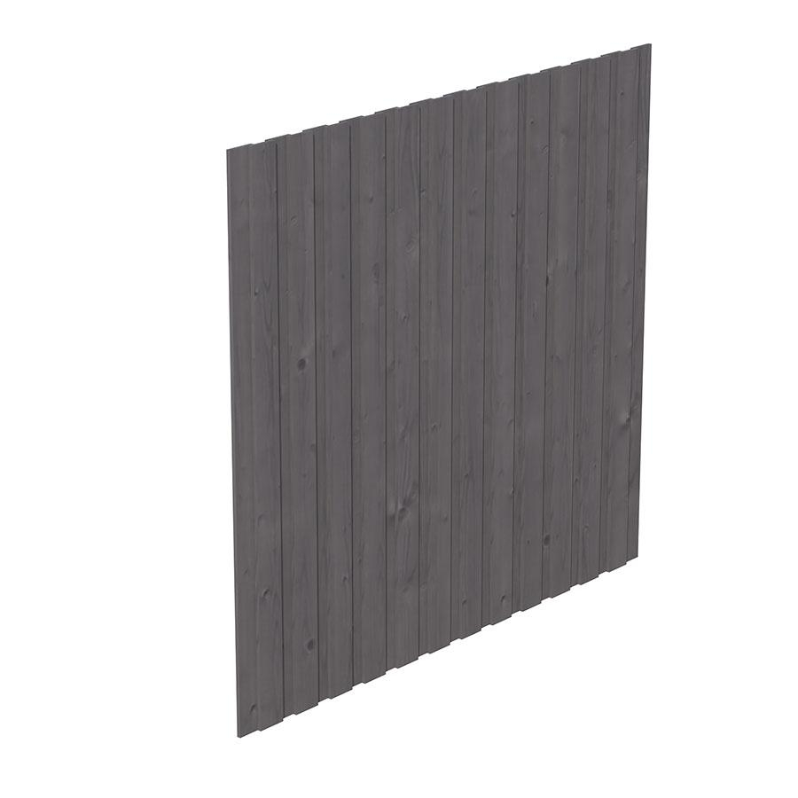 Skan Holz Seitenwand Leimholz ohne Tür Schiefergrau für Carports, 230x220 cm