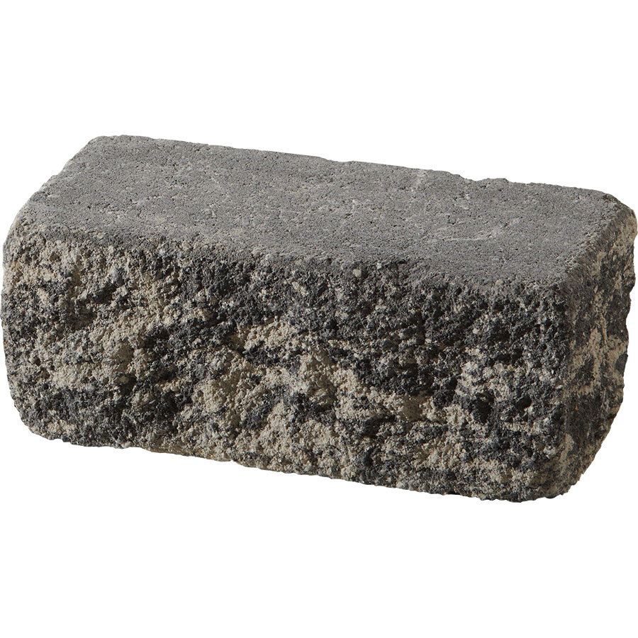 KANN Gartenmauer Vermont Kompakt Nero Bianco Mauersteine, End-Element (30x15 cm)