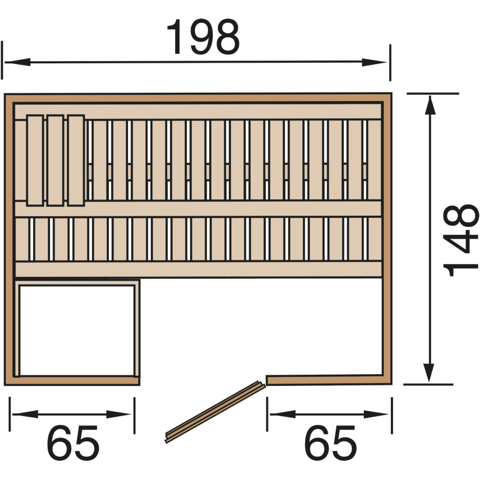 weka Sauna "Bergen 1" ohne Ofen