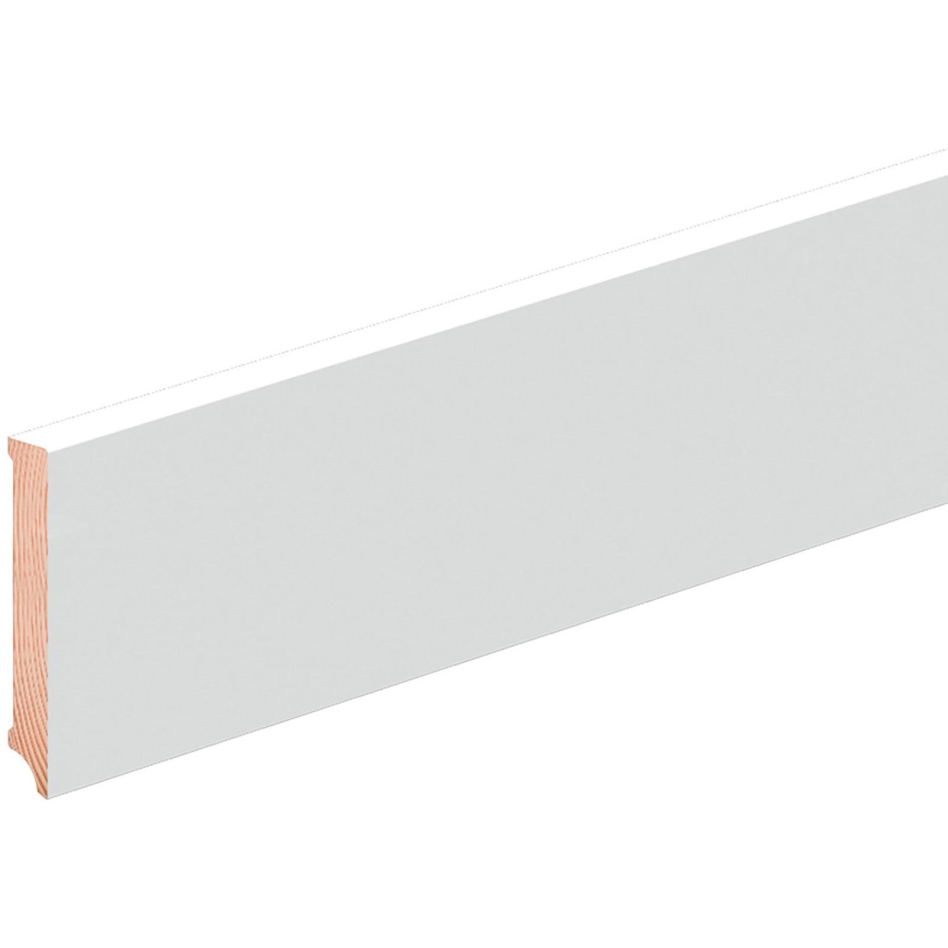 HARO Sockelleiste weiß stark foliert ohne Fräsung Fußleisten, ohne Dämmstreifen, 2400x12x80 mm