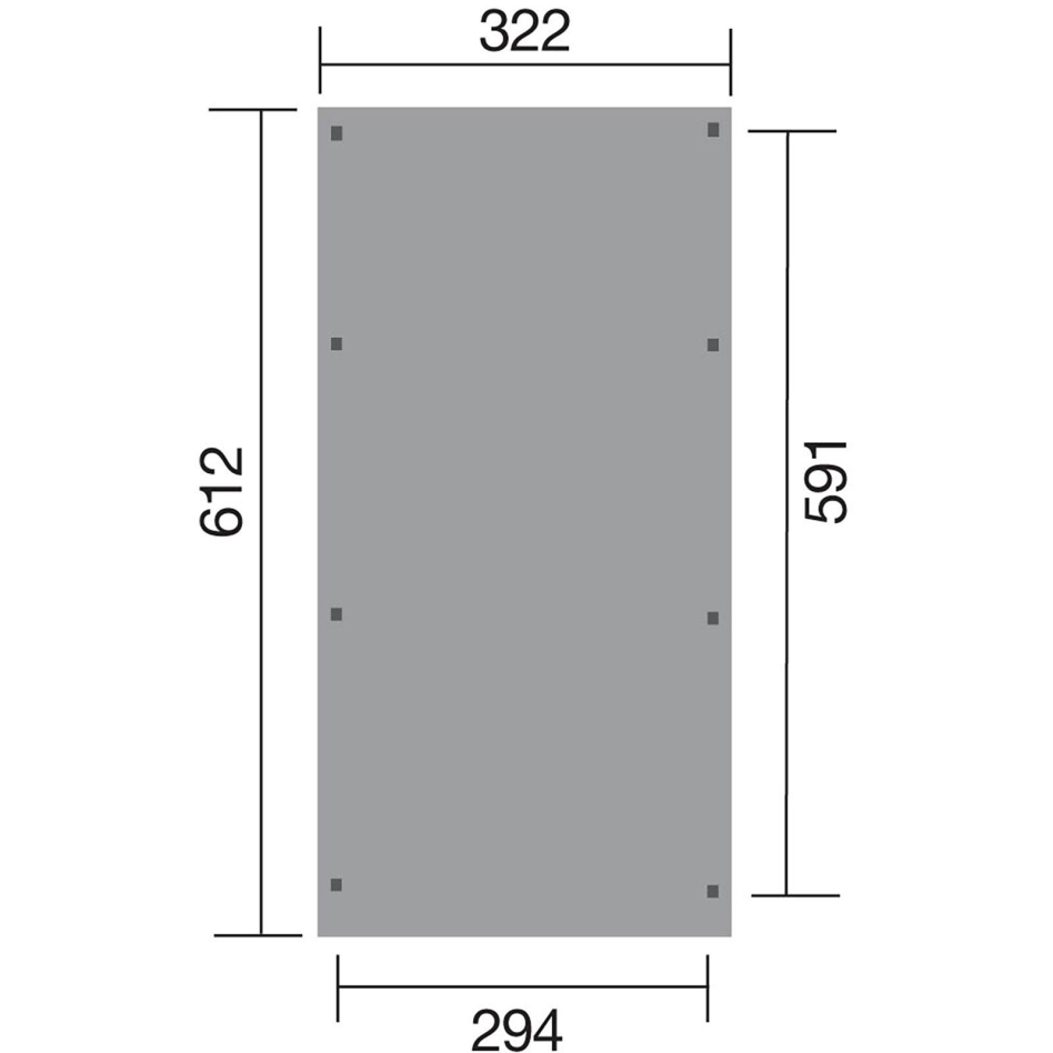 weka Einzelcarport "617 Gr.2" Massivholz 270 cm braun