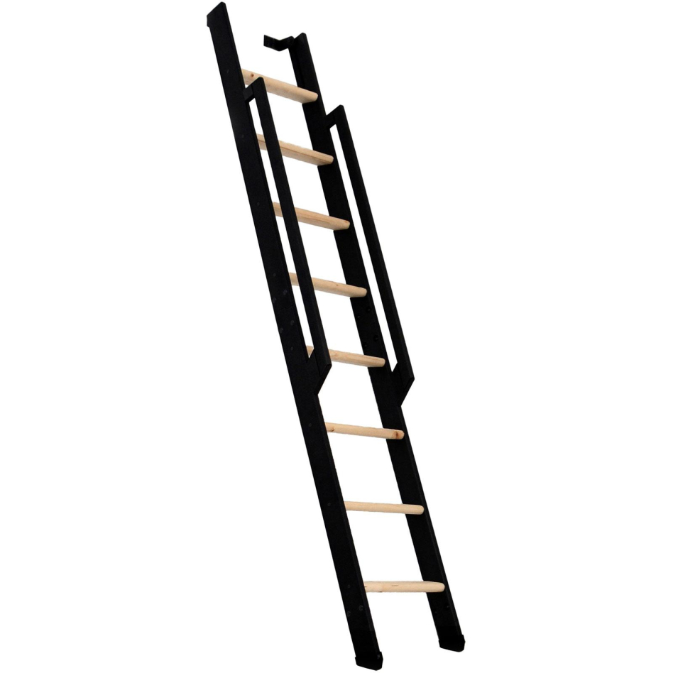 Minka Wangentreppe Strong schwarz Raumspartreppe, 8 Stufen, Buche