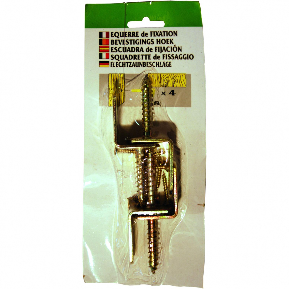 T&J Winkelbeschlag mit Schrauben, Gelb verzinkt, 1 Pack Image