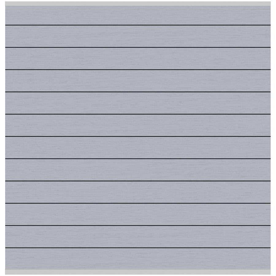 TraumGarten Sichtschutzzaun SYSTEM WPC CLASSIC Zaunfeld-Set Grau Sichtschutz Steckzaun Lamellenzaun, Silber