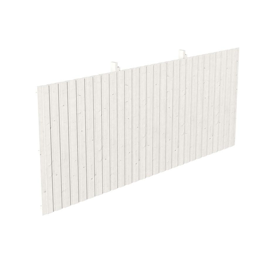 Skan Holz Rückwand Leimholz für Doppelcarport für Durchfahrt bis 550cm Weiß, 550x220 cm