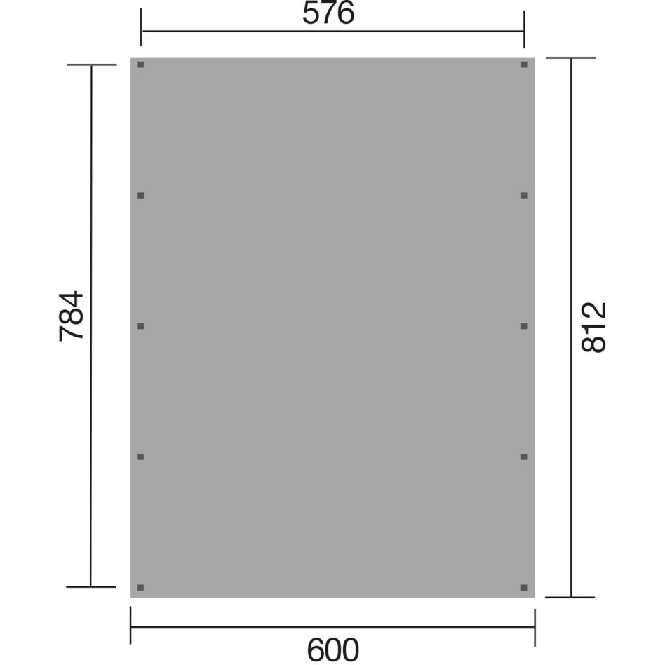 weka Doppelcarport "609 Gr. 2" Massivholz 250 cm braun