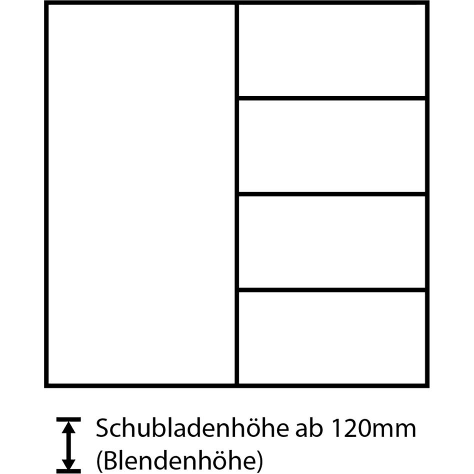 Wellker Schubladeneinteilung Schubladenschrank S7, 5 Fächer, 120 mm
