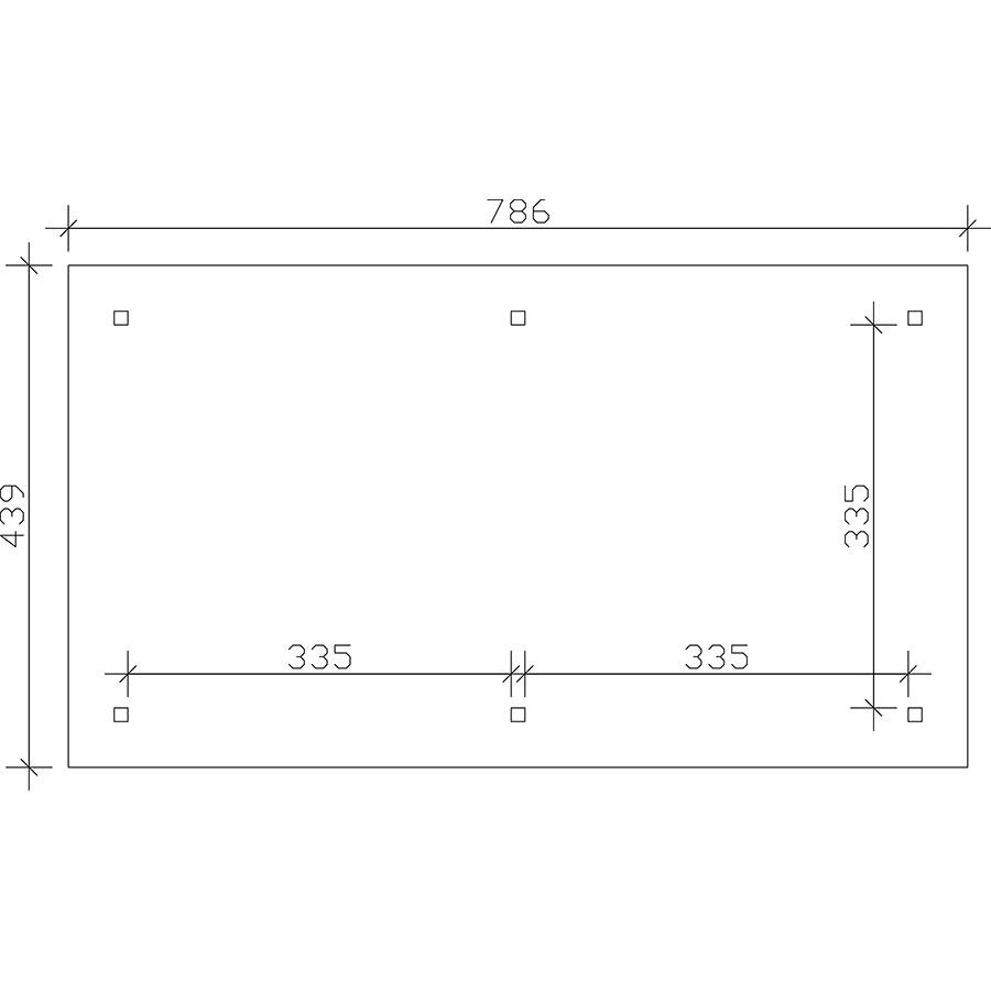 Skan Holz Pavillon Orleans Eiche Hell Holzpavillon, 439x786 cm