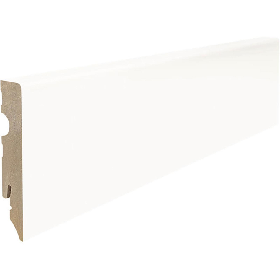 HARO Stecksockelleiste Cube weiß Grundierfolie Fußleisten, 2200x15x80 mm