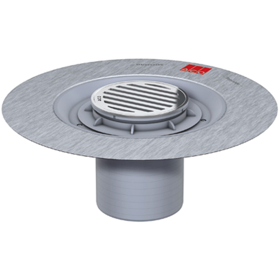 Rehausse de caniveau de douche ACO rond incl grille , avec tissu de soie