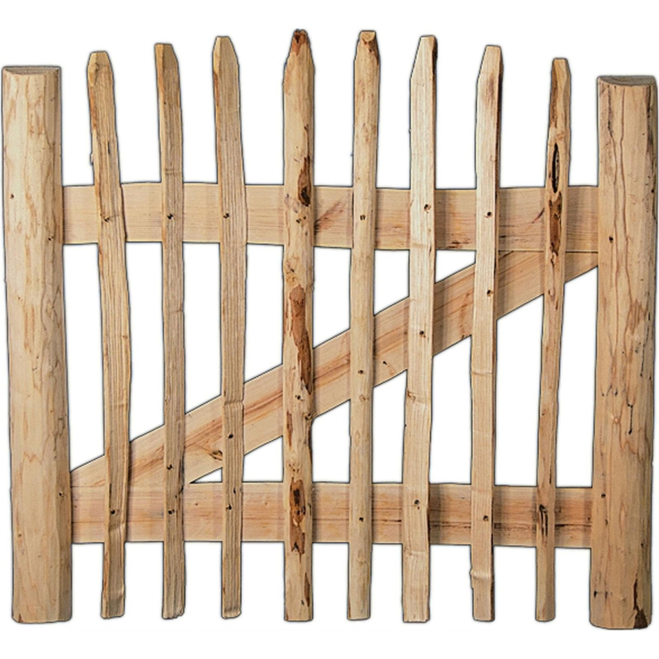 Portillon de clôture en piquets T&J ROLLO noisetier, 60 cm
