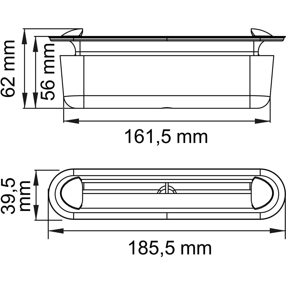 Siphon de douche anti-odeurs ACO ShowerDrain S+ piece de remplacement , 30 mm Sperrwasserhöhe