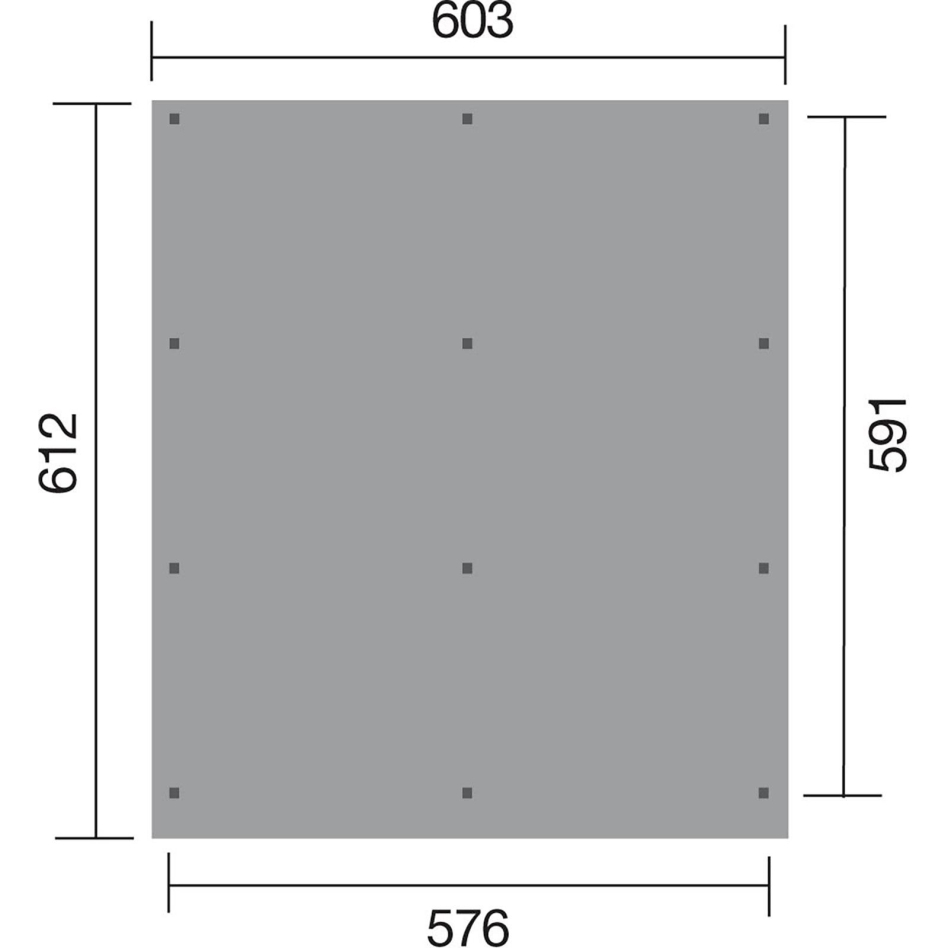 weka Doppelcarport "618 Gr.2" Massivholz 270 cm braun