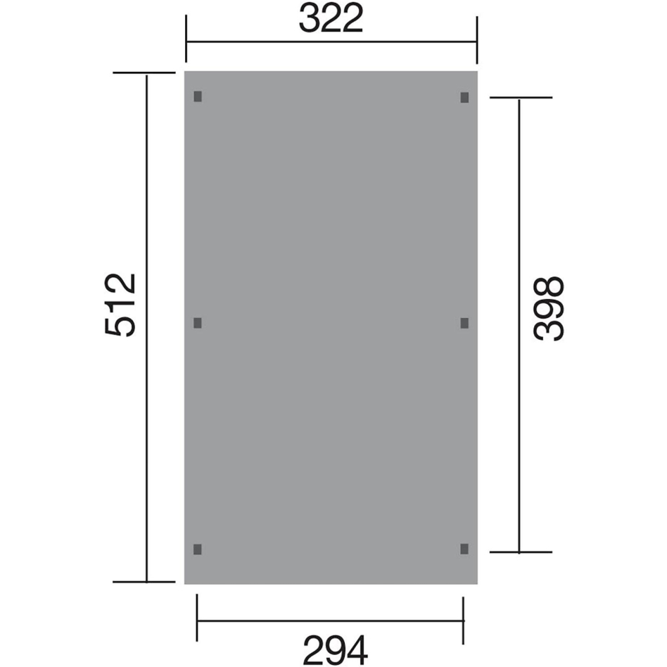 weka Einzelcarport "617 Gr.1" Massivholz 270 cm braun