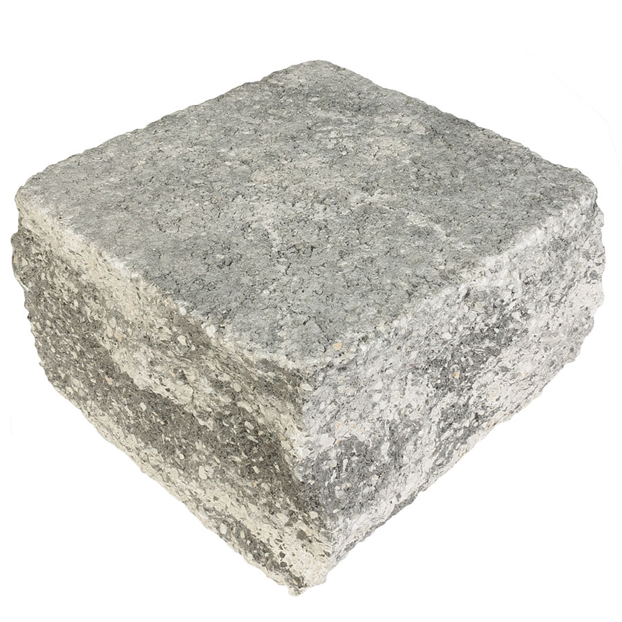 EHL Gartenmauer Mauersystem BossAntik grau-anthrazit-nuanciert Mauersteine, 1/2 Anfangs-/Endstein (25x25 cm)