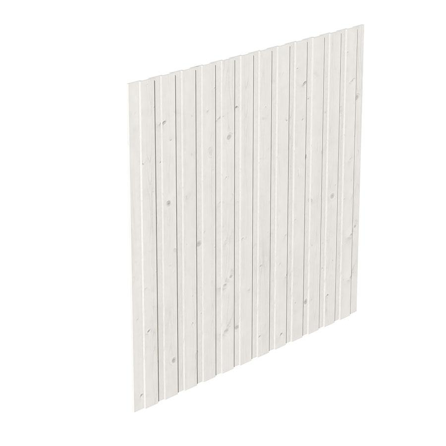 Skan Holz Seitenwand Leimholz ohne Tür Weiß für Carports, 230x220 cm