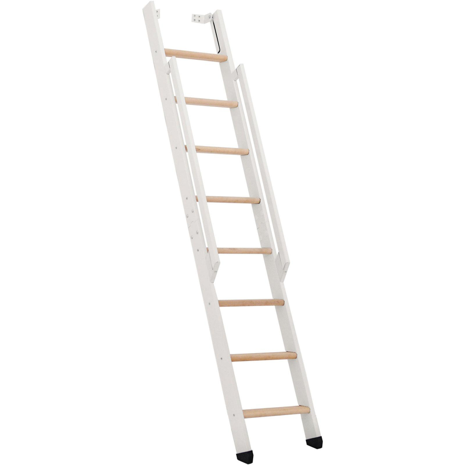 Minka Wangentreppe Strong weiß Raumspartreppe, 8 Stufen, Buche