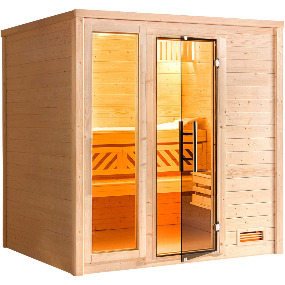 weka Sauna "Bergen" Set, 7,5 kW Bio-Ofen mit digitaler Steuerung