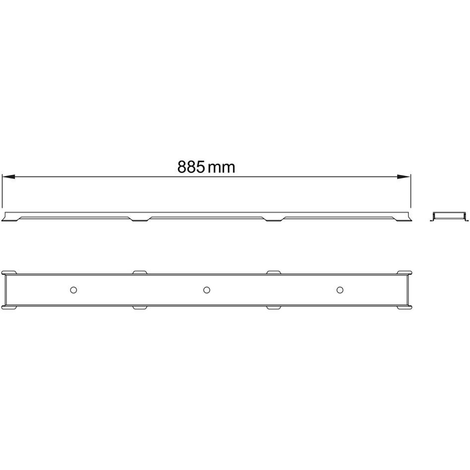 ACO ShowerDrain C Design-Rost Tile Edelstahl Duschrinne, 885 mm