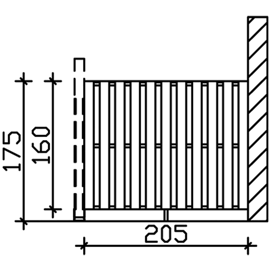 Skanholz Sichtschutzelement passend für Terrassendach "Rimini + Ravenna" 250 cm Tiefe