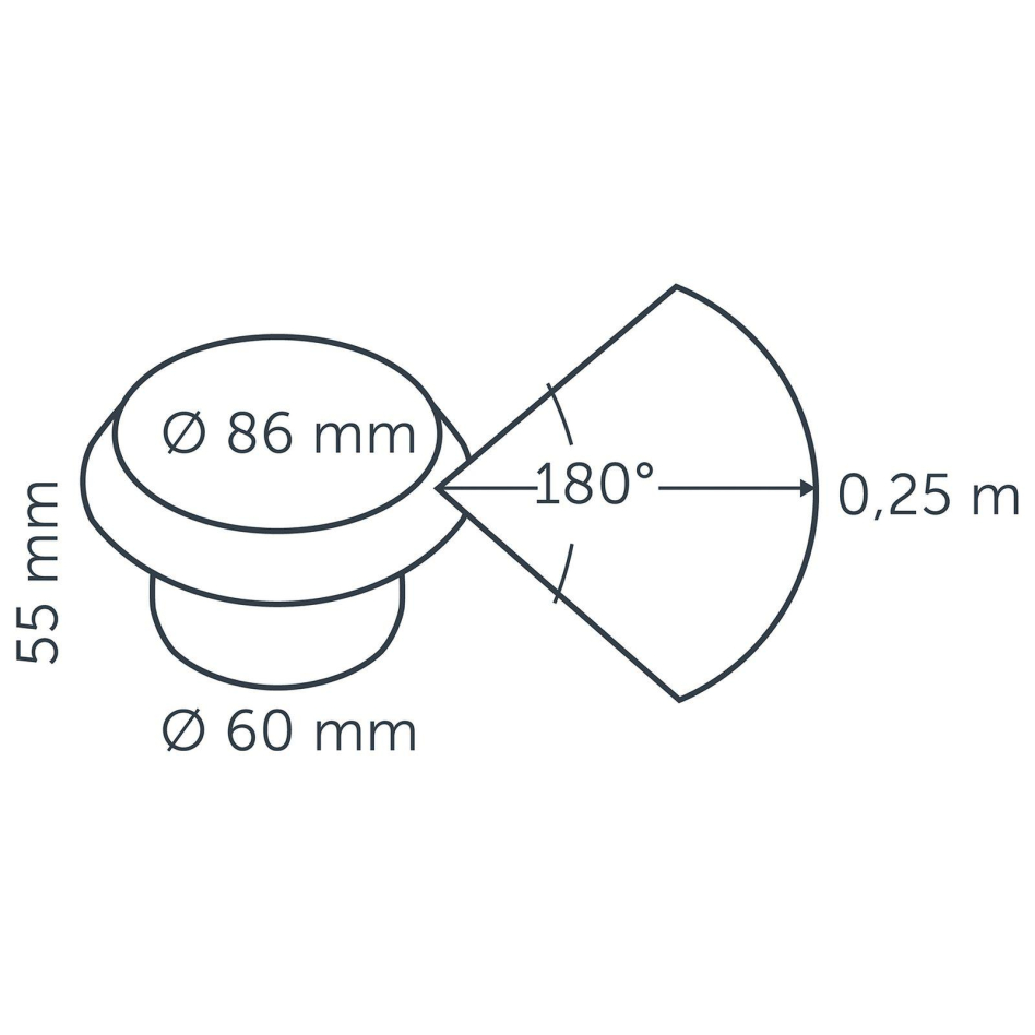 TraumGarten Licht Deck-Leuchtring Typ Puck grau, 86 mm