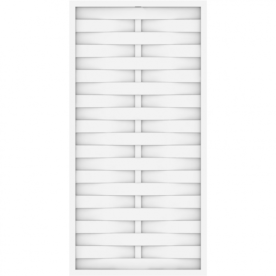 TraumGarten Sichtschutzzaun LONGLIFE ROMO weiß Sichtschutz Lamellenzaun, 90x180 cm Image