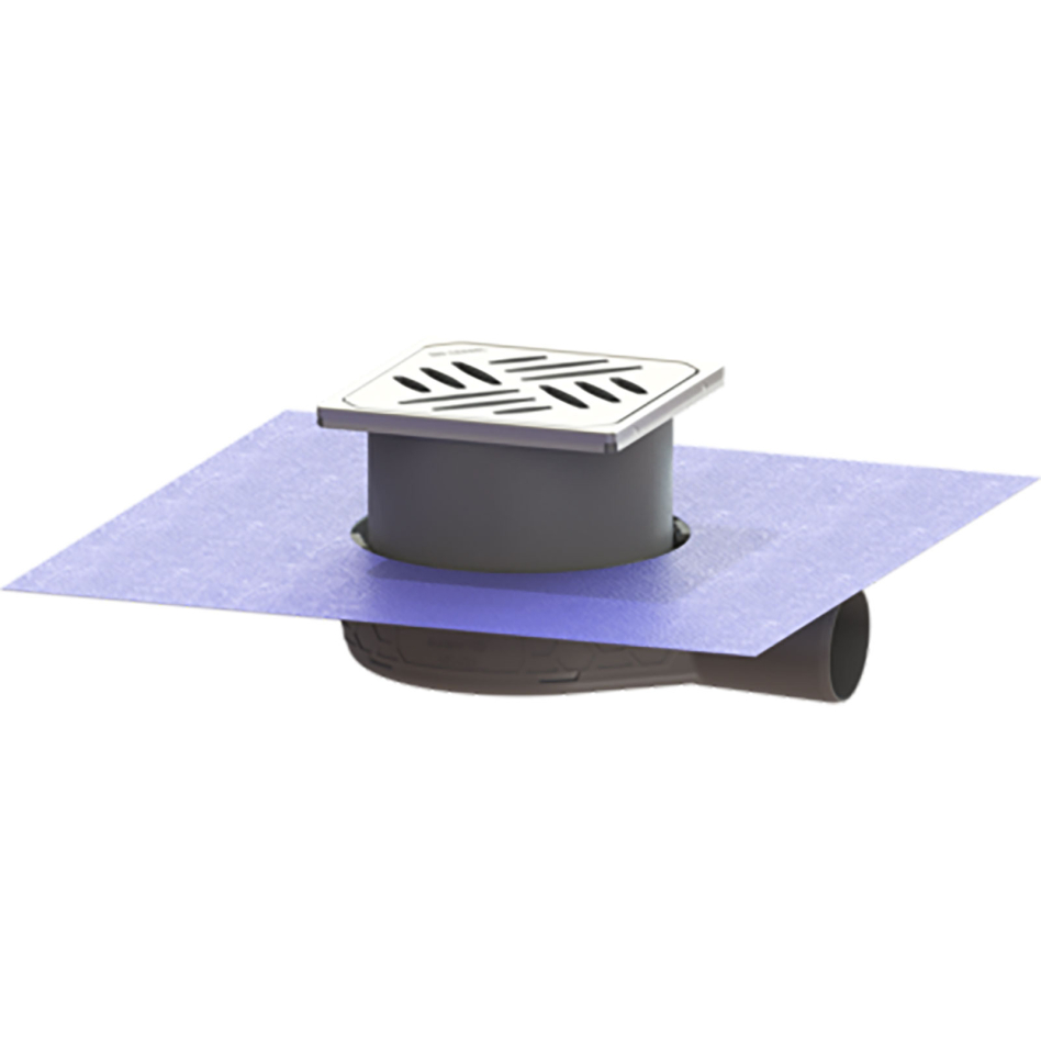 KESSEL Bodenablauf Der Ultraflache 54 DN 50 Designrost, ohne Lock & Lift