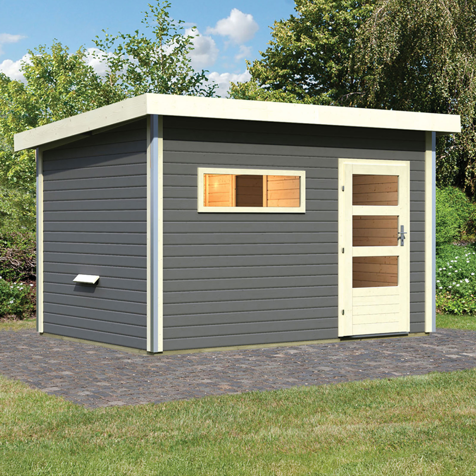 Maison de sauna Karibu Skrollan 3 Terragrau, sans poêle