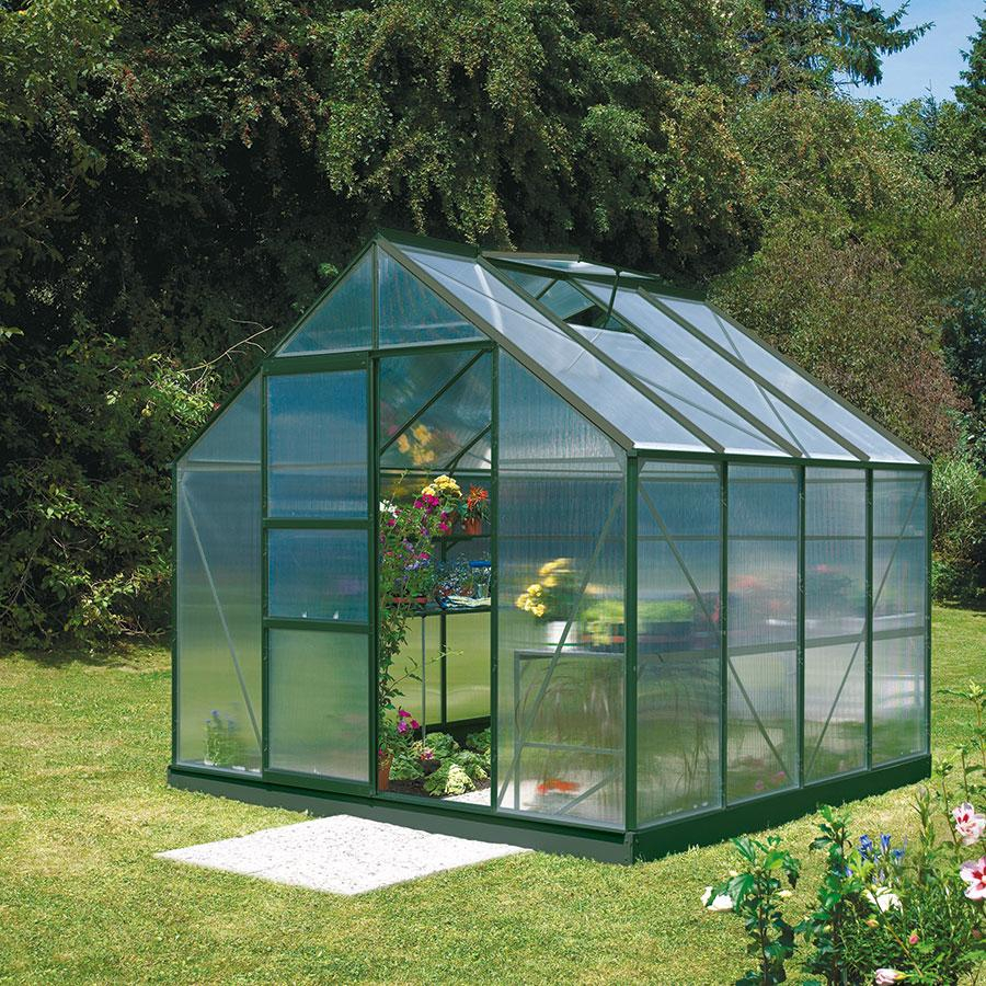 Vitavia Gewächshaus Merkur Tomatenhaus Smaragd, 6 mm, 258x257x232 cm (LxBxH),HKP (Hohlkammerplatten)